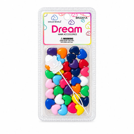 DREAMWORLD- Dream Hair Heart Shaped accessories-color Assorted Mix-