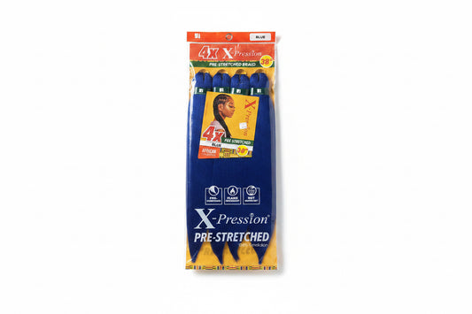 4X-Pression Pre-stretched braiding hair -color blue- 38”