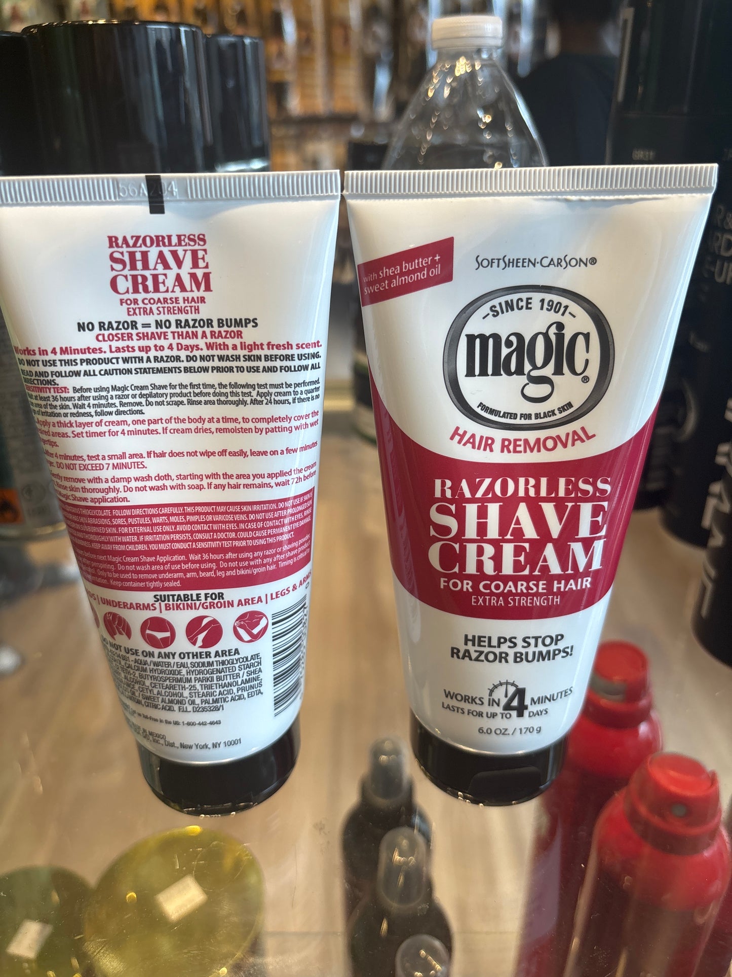 SOFTSHEEN•CARSON- Magic Hair Removal Razorless Shave Cream  For Course Hair 6.0.oz.(170g)