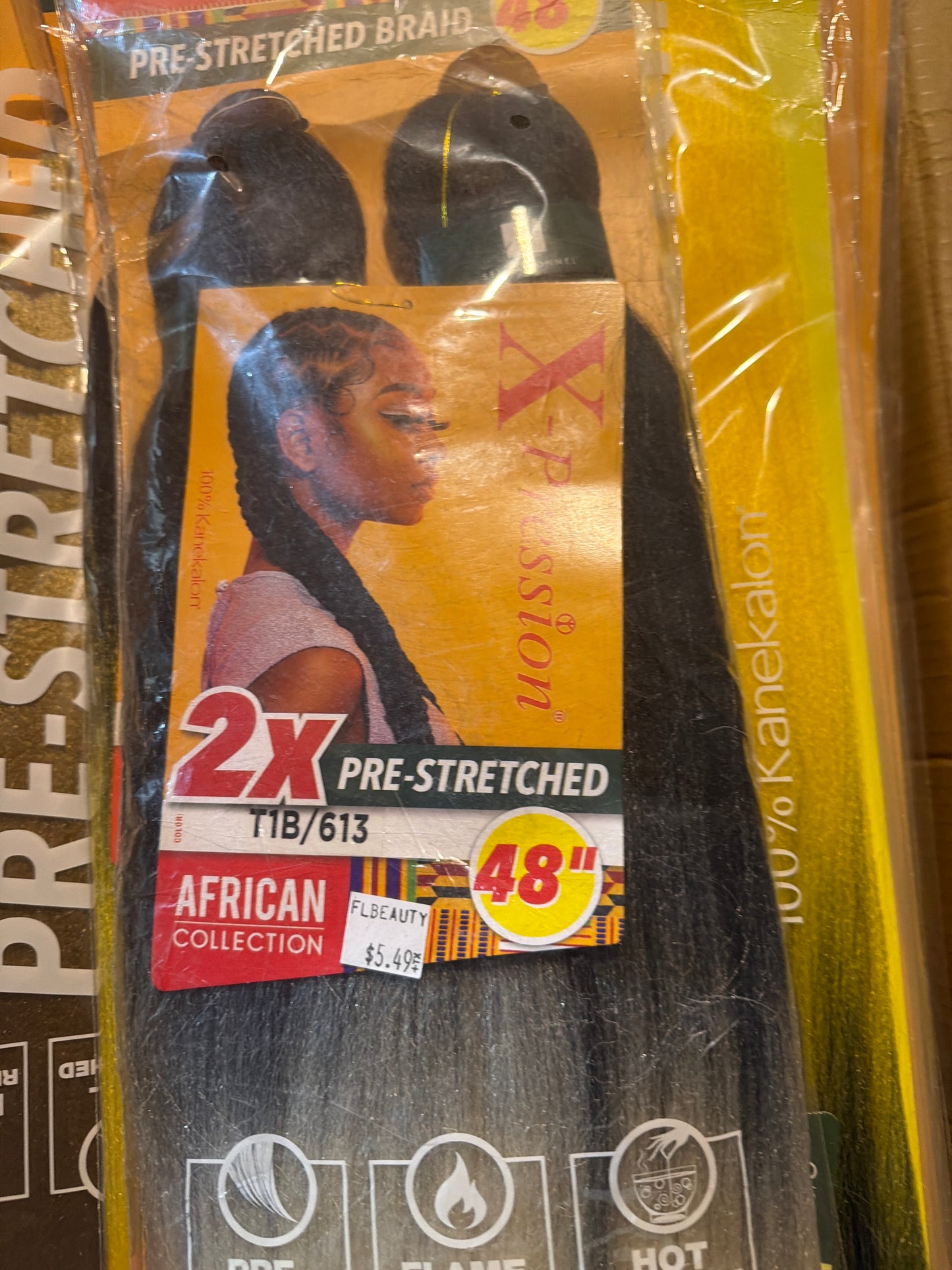 X-Pression 2X Pre-Stretched Braiding Hair 48” – T1B/613 African Collection