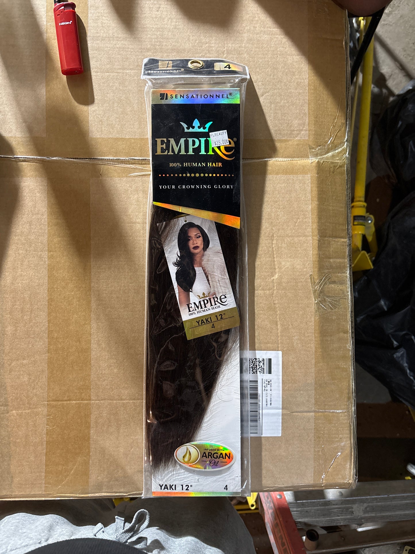 SENSATIONAL EMPIRE 100% Human Hair YAKI 12”-color 4-