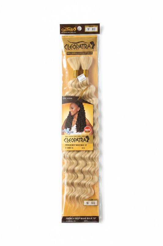 Cleopatra 100% Human Hair Remy Bulk 18” color 613