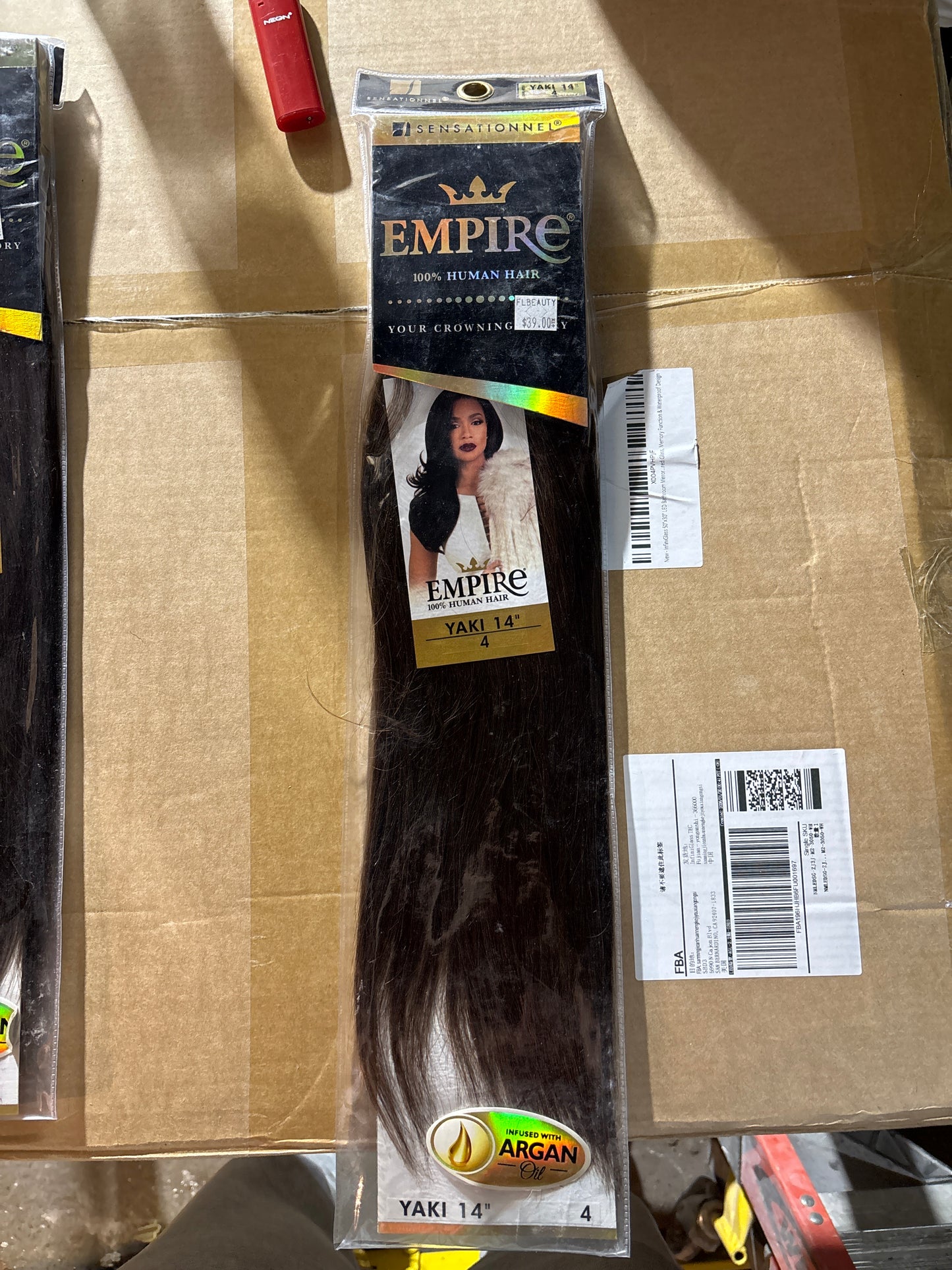SENSATIONAL EMPIRE 100% Human Hair YAKI 14” -color 4-