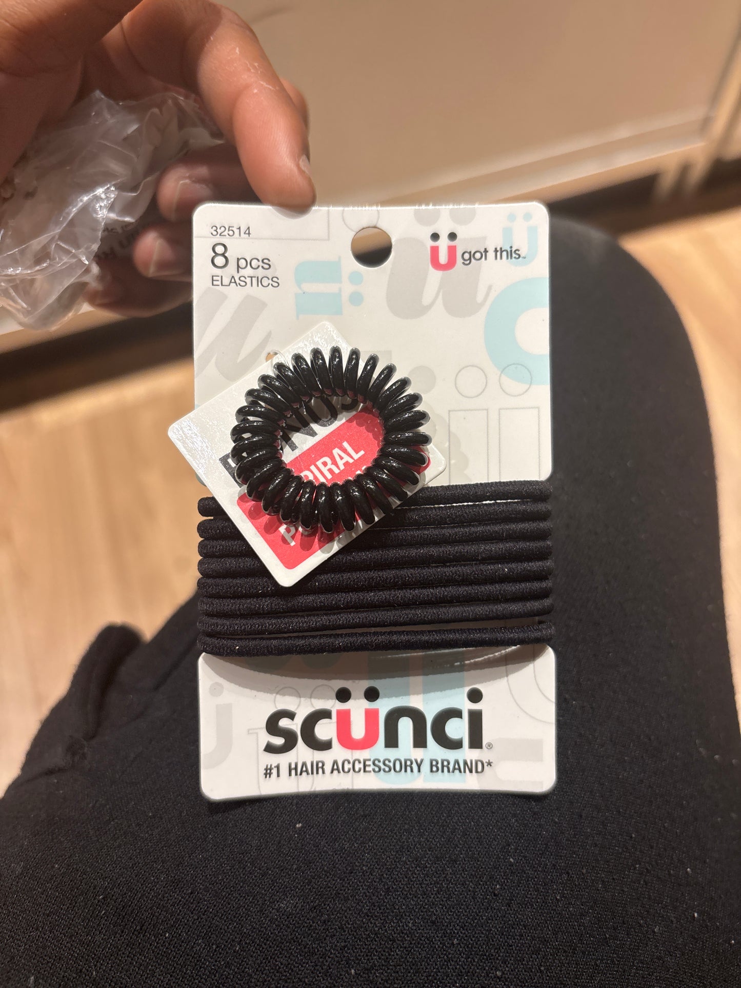 SCUNCI- 8pcs Elastics 1 Bonus Spiral Ponytail Holder