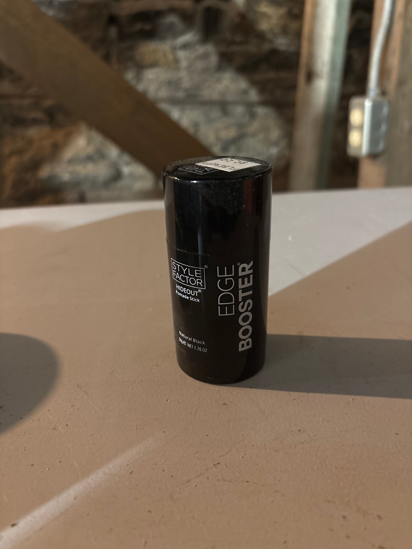 STYLE FACTOR EDGEBOOSTER- Hair Pomade Stick Strong Hold-Color Natural Black- 1.76Fl.oz
