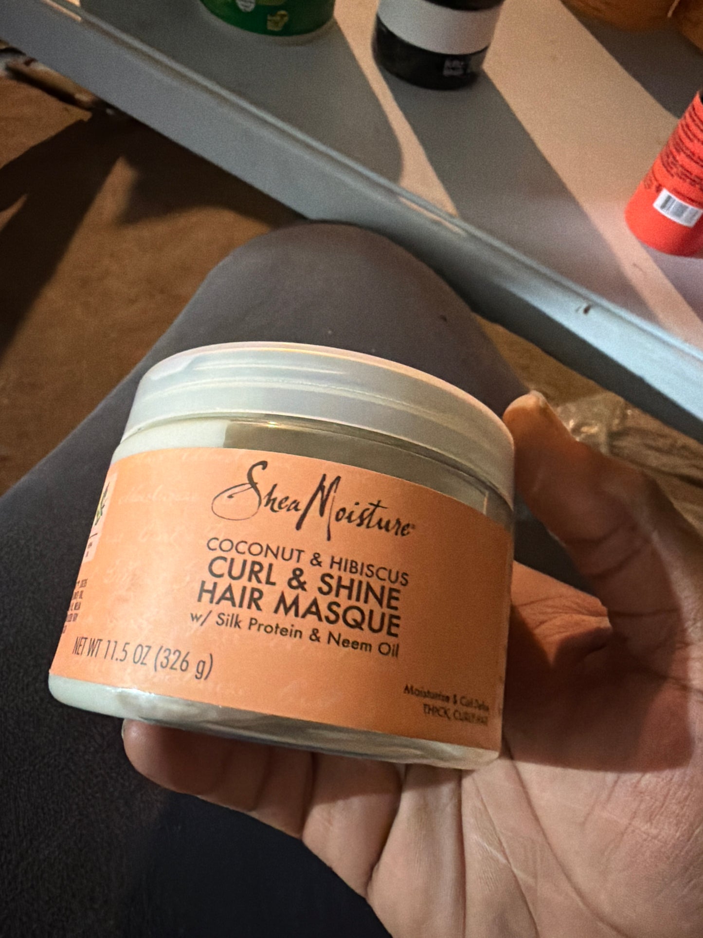 SheaMoisture Coconut & Hibiscus Curl & Shine Hair Masque with Silk Protein & Neem Oil 12 oz