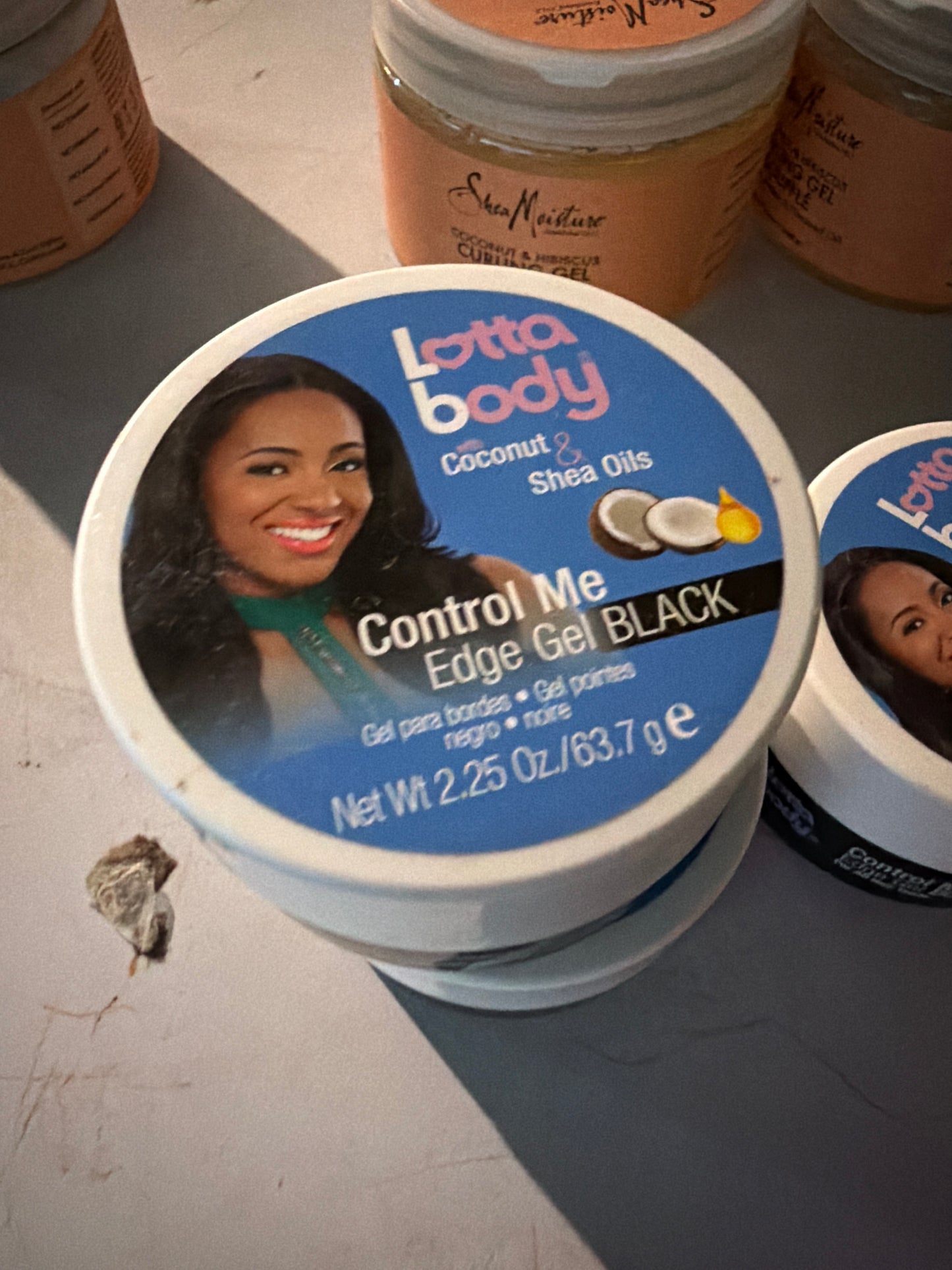 Lottabody Control Me Edge Gel Black with Coconut & Shea Oils 2.25 oz