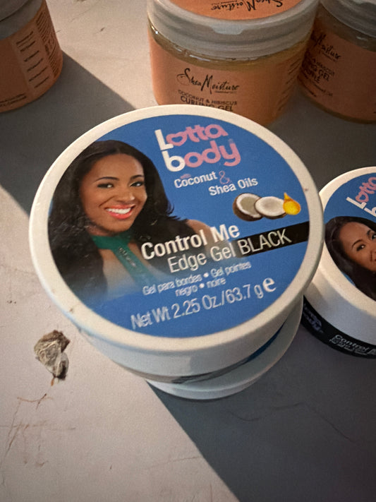 Lottabody Control Me Edge Gel Black with Coconut & Shea Oils 2.25 oz