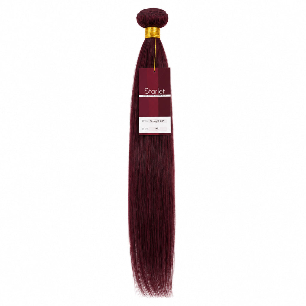 SCARLET- 100% Virgin Human Hair Straight 20” -Color 99J-