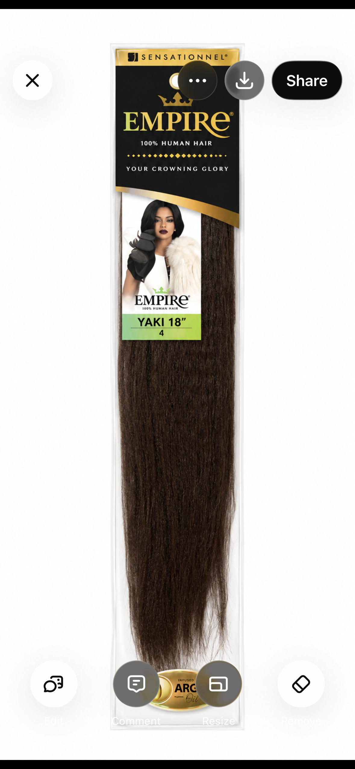 Empire 100% Human Hair Yaki 18” – Color 4
