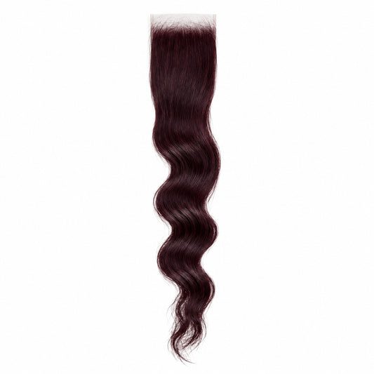 SCARLET- 100% Virgin Human Hair 4x4 Closure straight 20” -Color 99J-