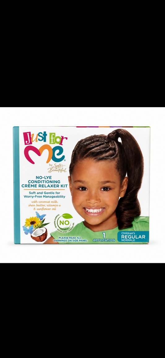 JUST FOR ME- No-Lye Conditioning Crème Relaxer Kit