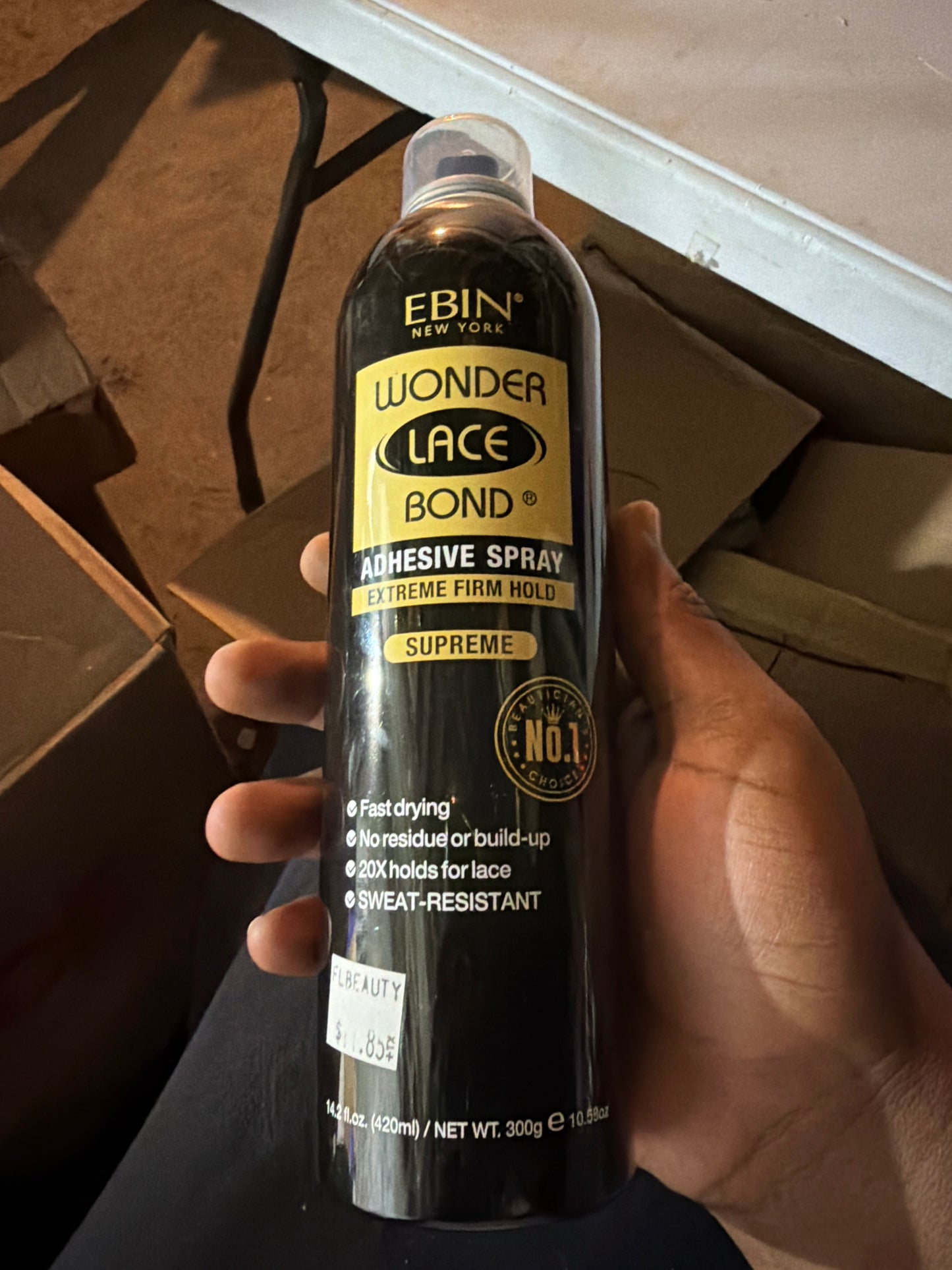 EBIN New York Wonder Lace Bond Adhesive Spray Supreme Extreme Firm Hold – 14.2 oz