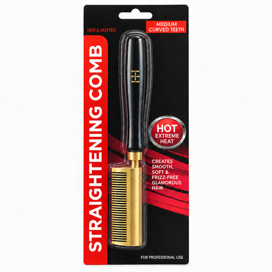 HOT&HOTTER- Straightening Comb Medium Curved Teeth