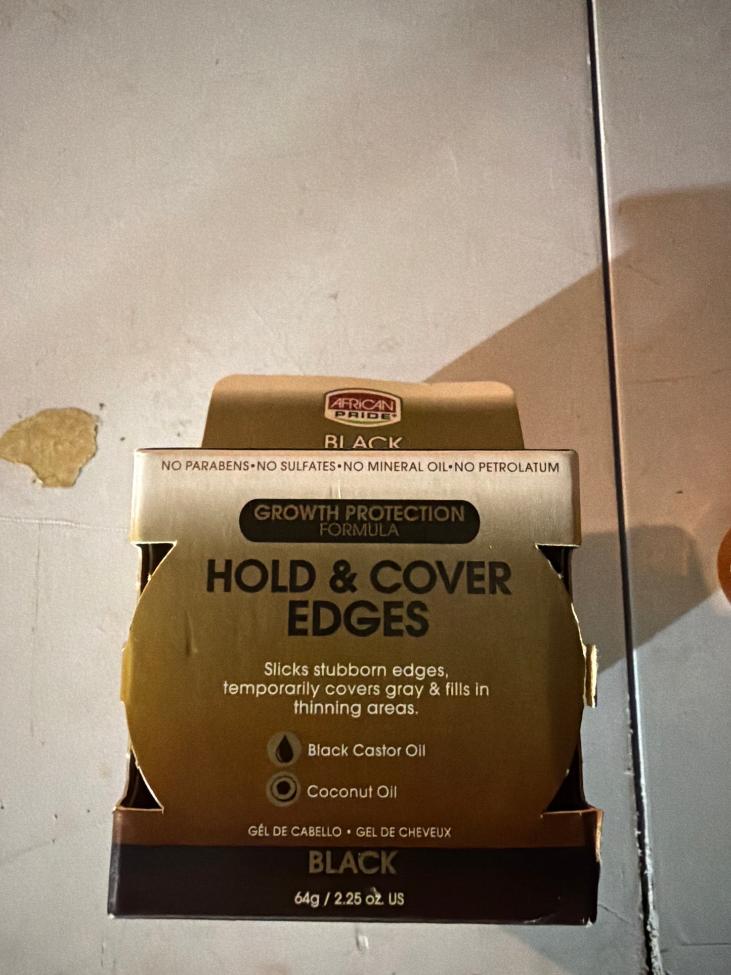 African Pride Black Castor Miracle Hold & Cover Edges – Black – 2.25 oz