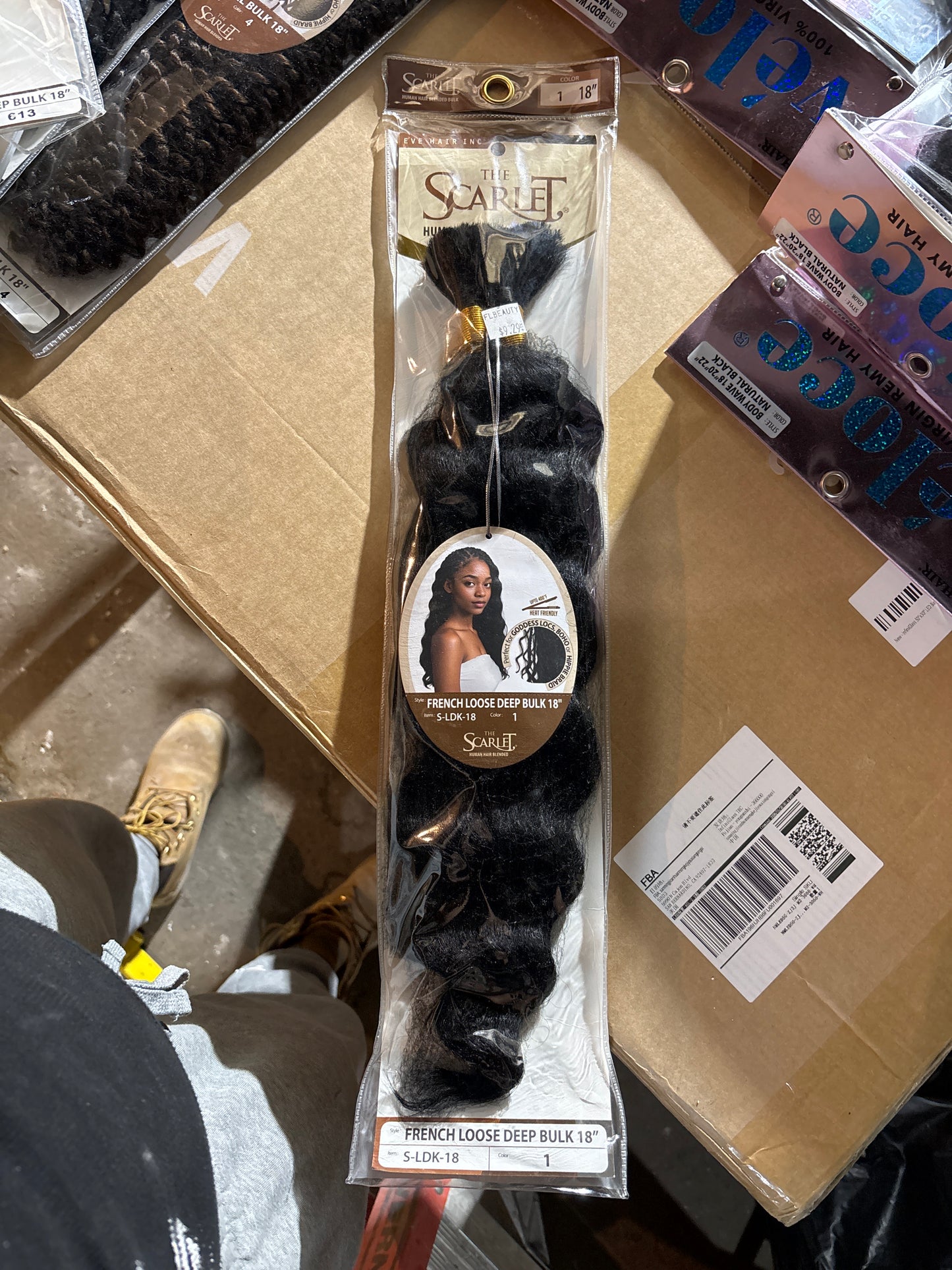 The Scarlet HUMAN HAIR BLENDED FRENCH LOOSE DEEP BULK 18”