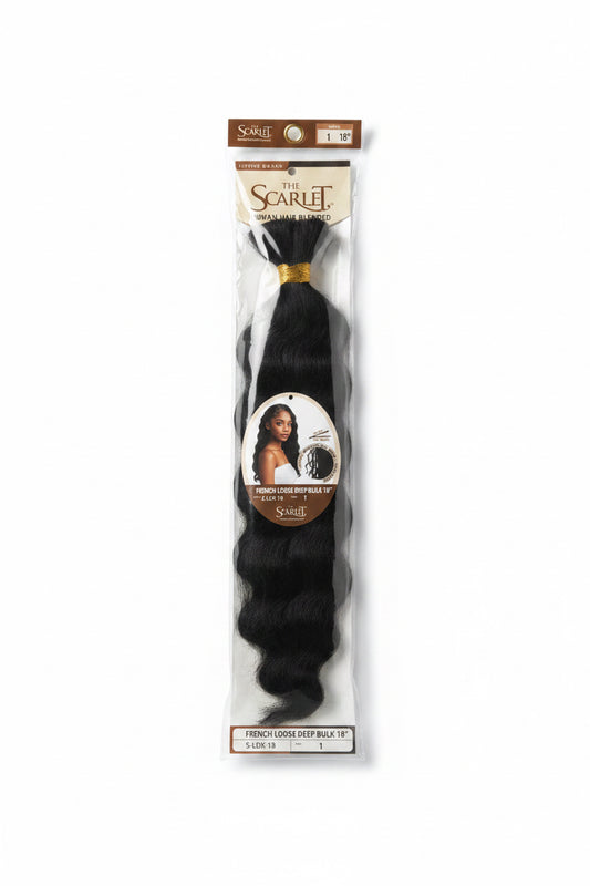 The Scarlet HUMAN HAIR BLENDED FRENCH LOOSE DEEP BULK 18”