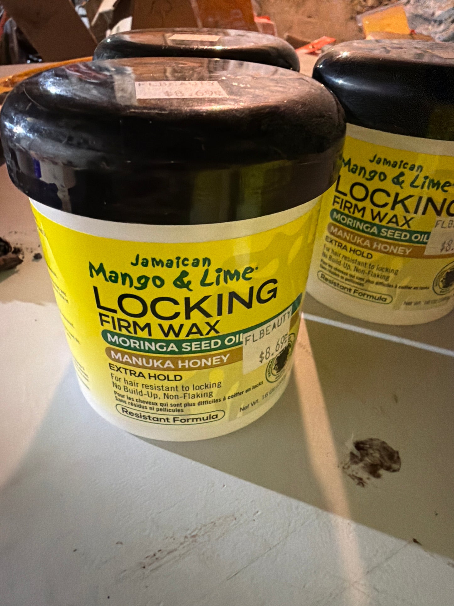 Jamaican Mango & Lime Locking Firm Wax – Moringa Seed Oil & Manuka Honey – Extra Hold (16 oz)