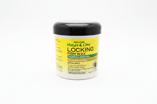 Jamaican Mango & Lime Locking Firm Wax – Moringa Seed Oil & Manuka Honey – Extra Hold (16 oz)