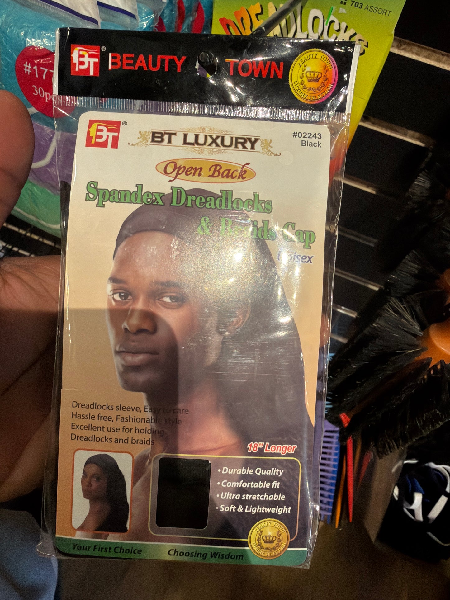 Spandex dreadlocks & braids cap