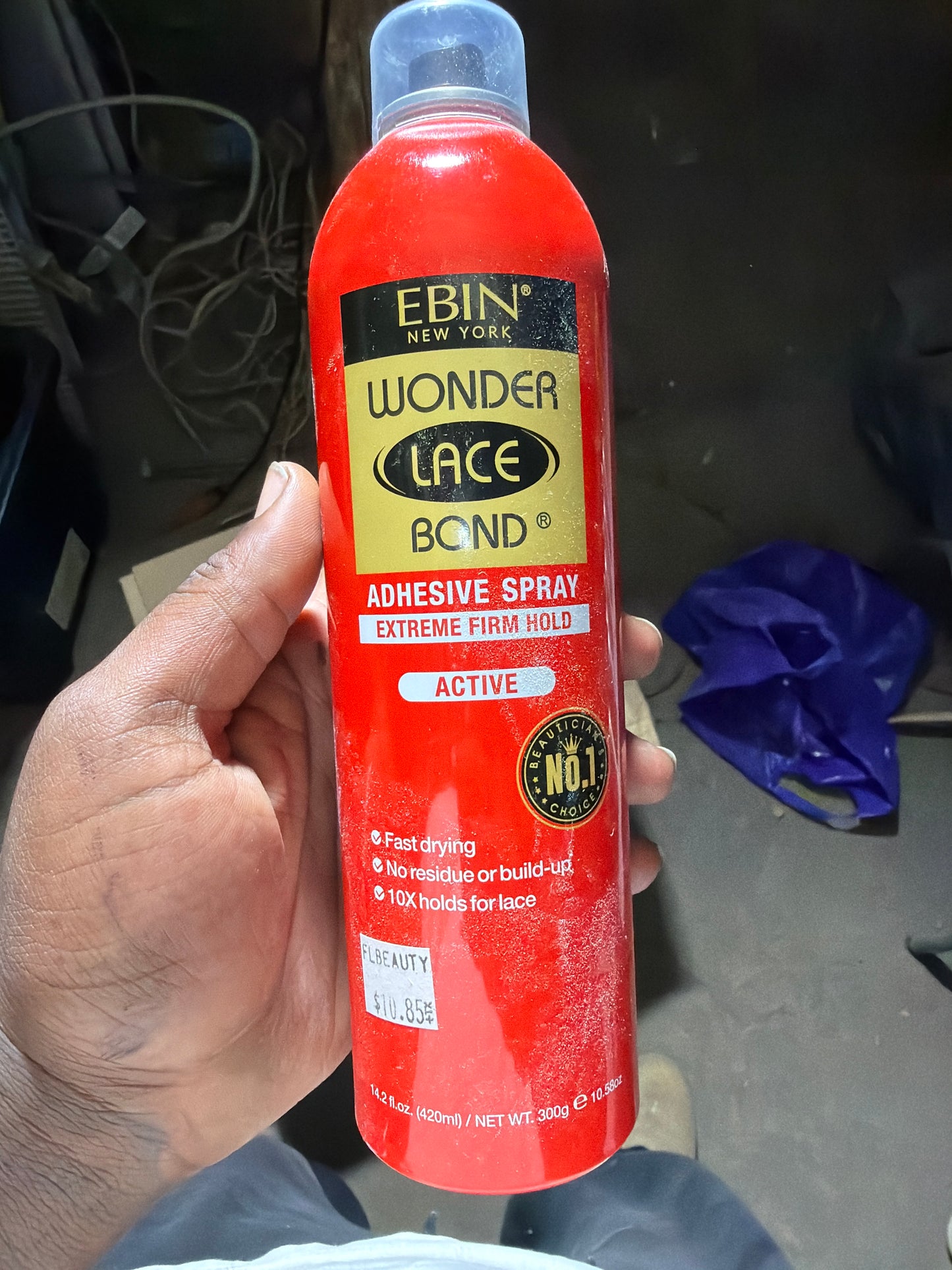 EBIN New York Wonder Lace Bond Adhesive Spray Active Extreme Firm Hold 10.58oz