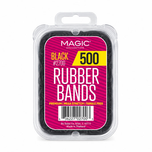 MAGIC COLLECTION- Black Rubber Bands 500 cnt.