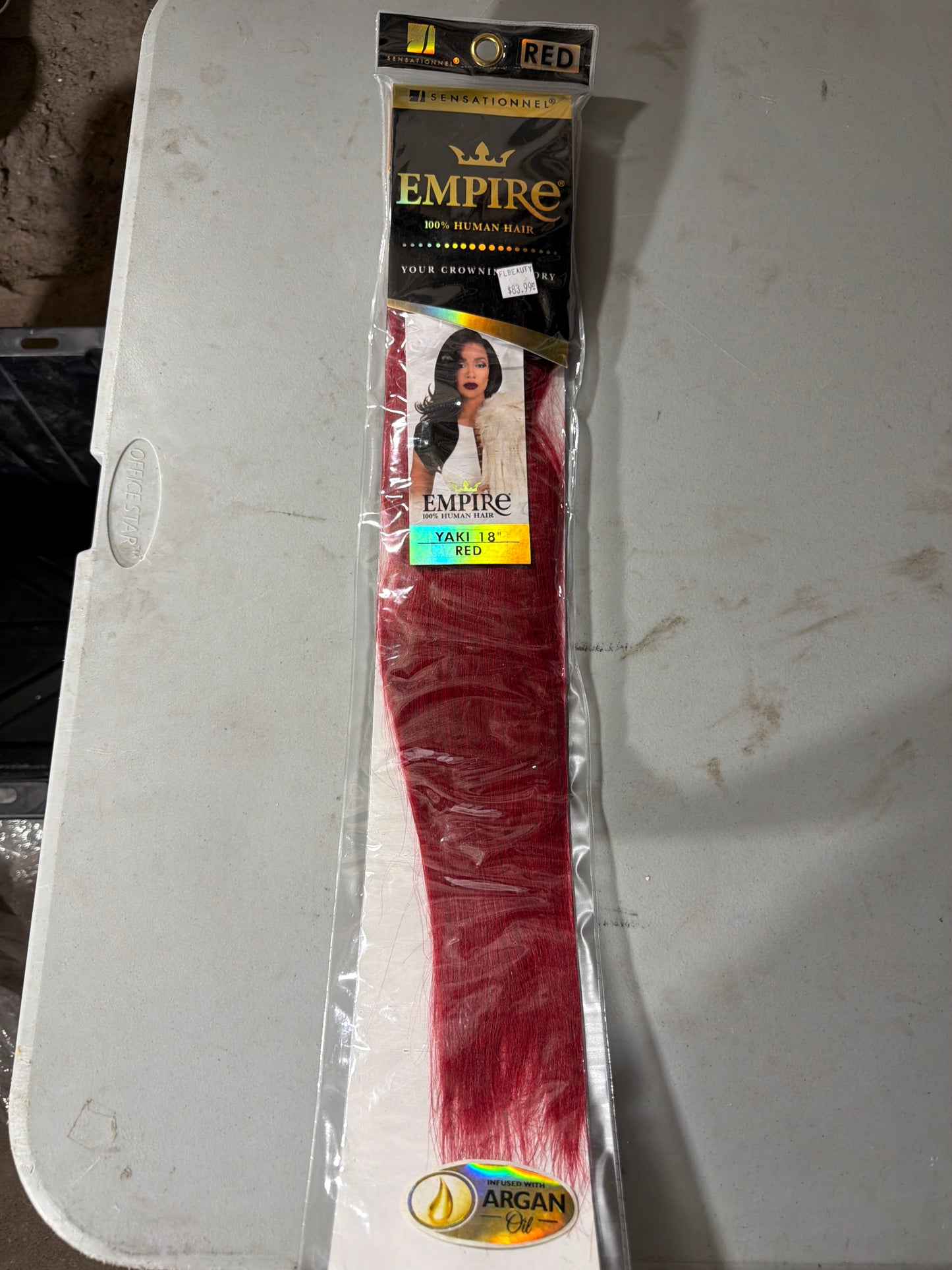 Empire 100% Human Hair Yaki 18” – Red