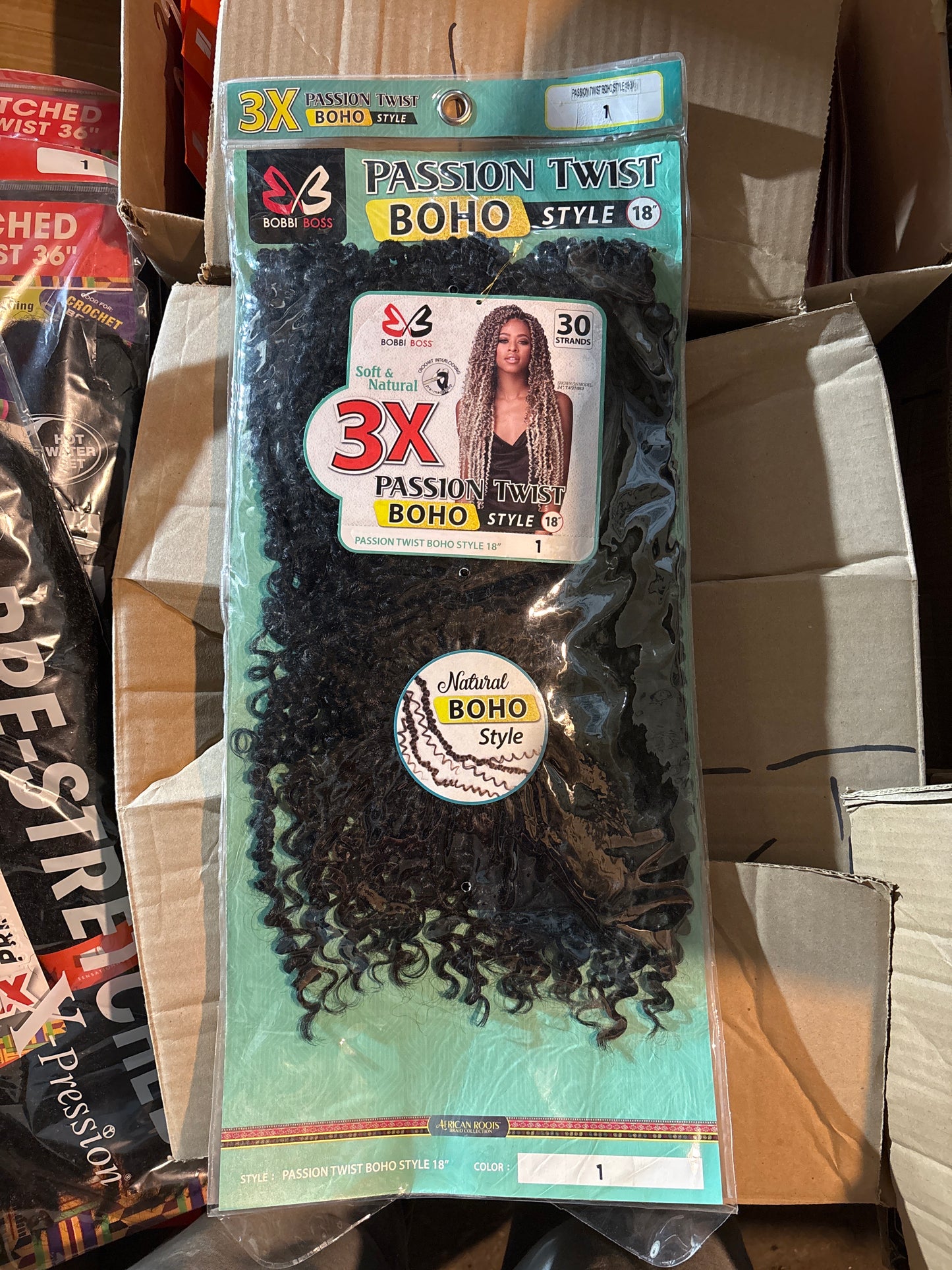 3X PASSION TWIST NATURAL BOHO STYLE 18”-Color 1-