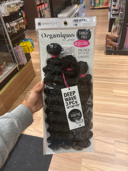 Shake-N-Go- Organique Deep Wave 3Pcs 18”20”22”-1B-