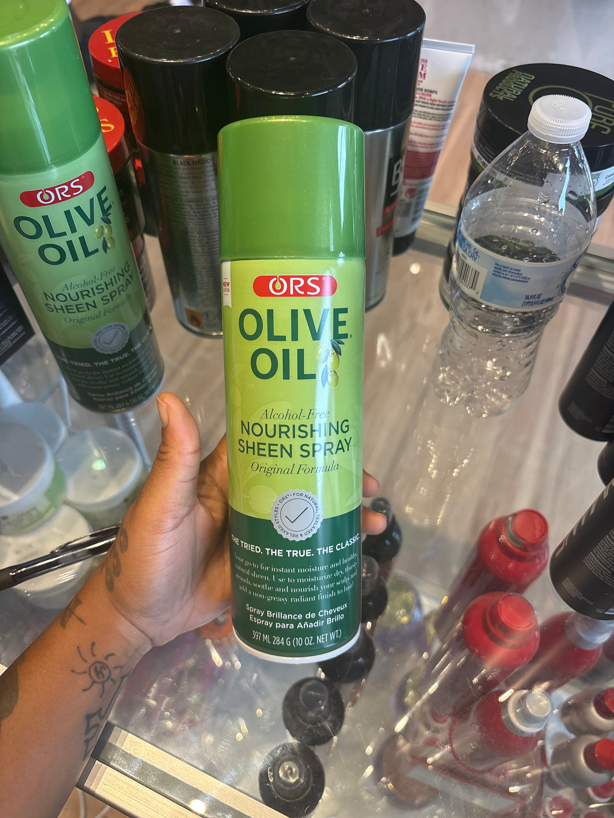 ORS OLIVE OIL- Alcohol Free Nourishing Sheen Spray Original Formula 10.oz.(284g)
