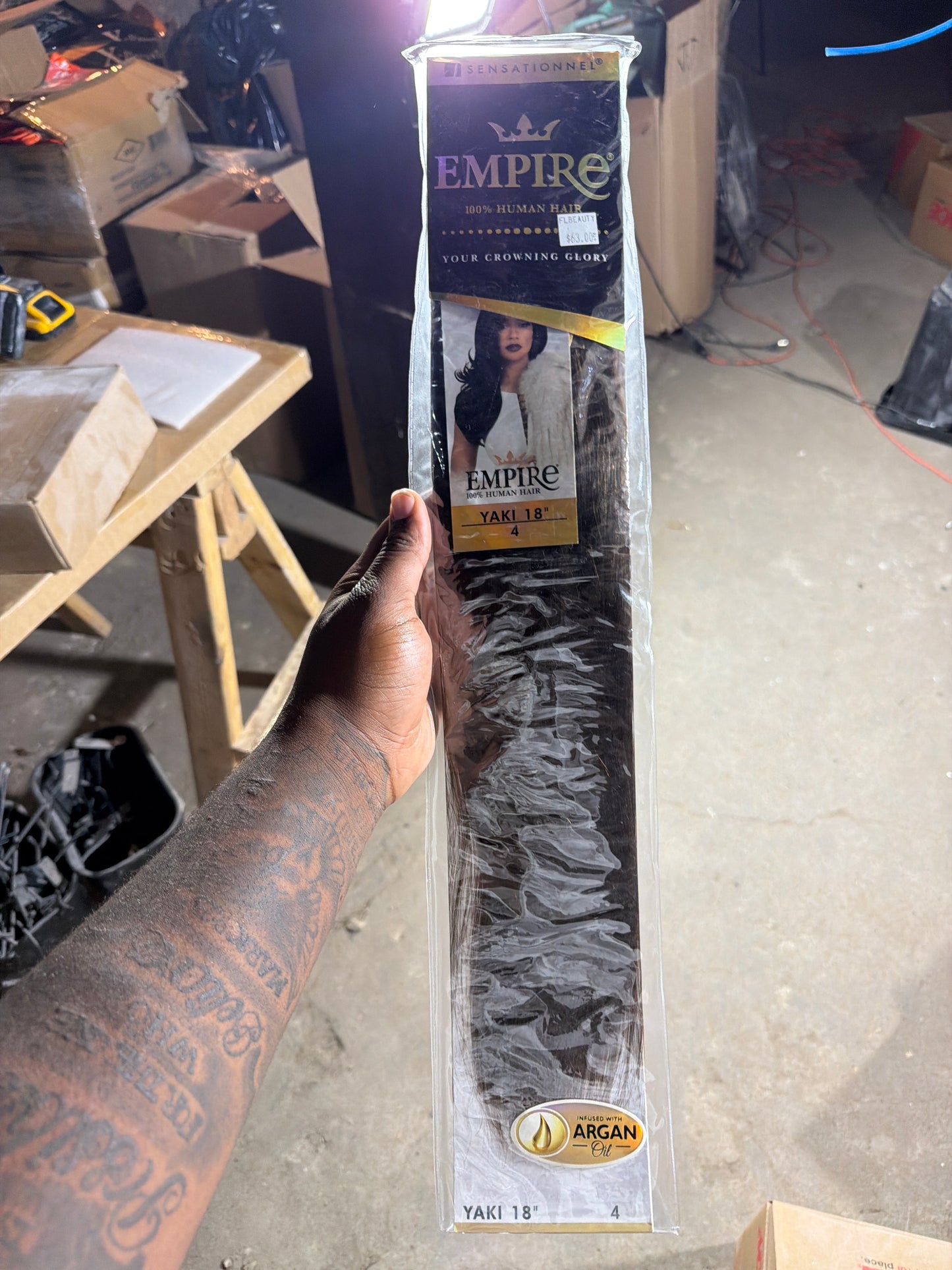 Empire 100% Human Hair Yaki 18” color 4