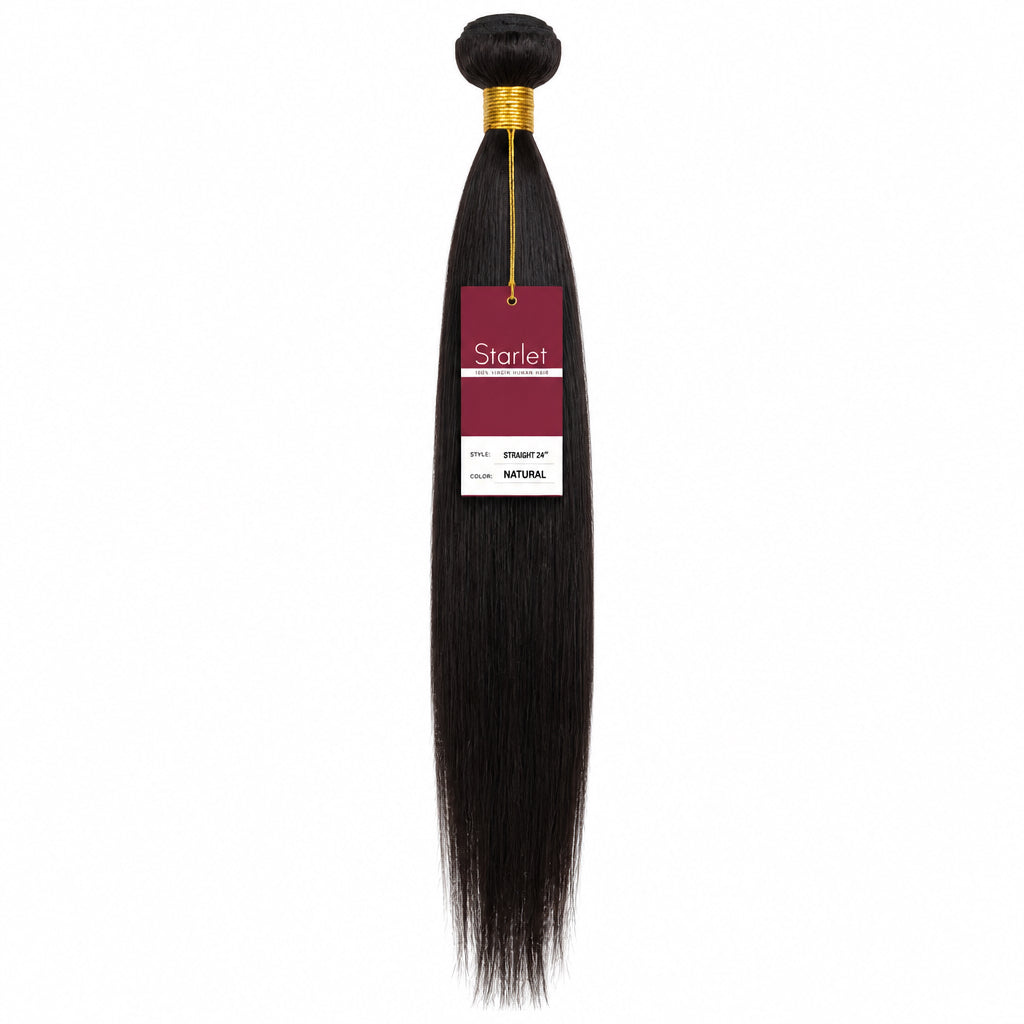 SCARLET- 100% Virgin Human Hair Straight 24” -Color Natural-