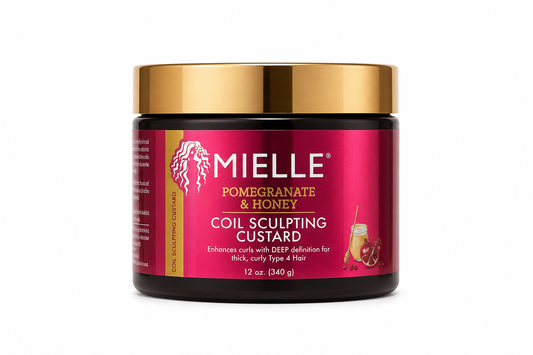 Mielle Organics Pomegranate & Honey Coil Sculpting Custard – Deep Definition, 12 oz