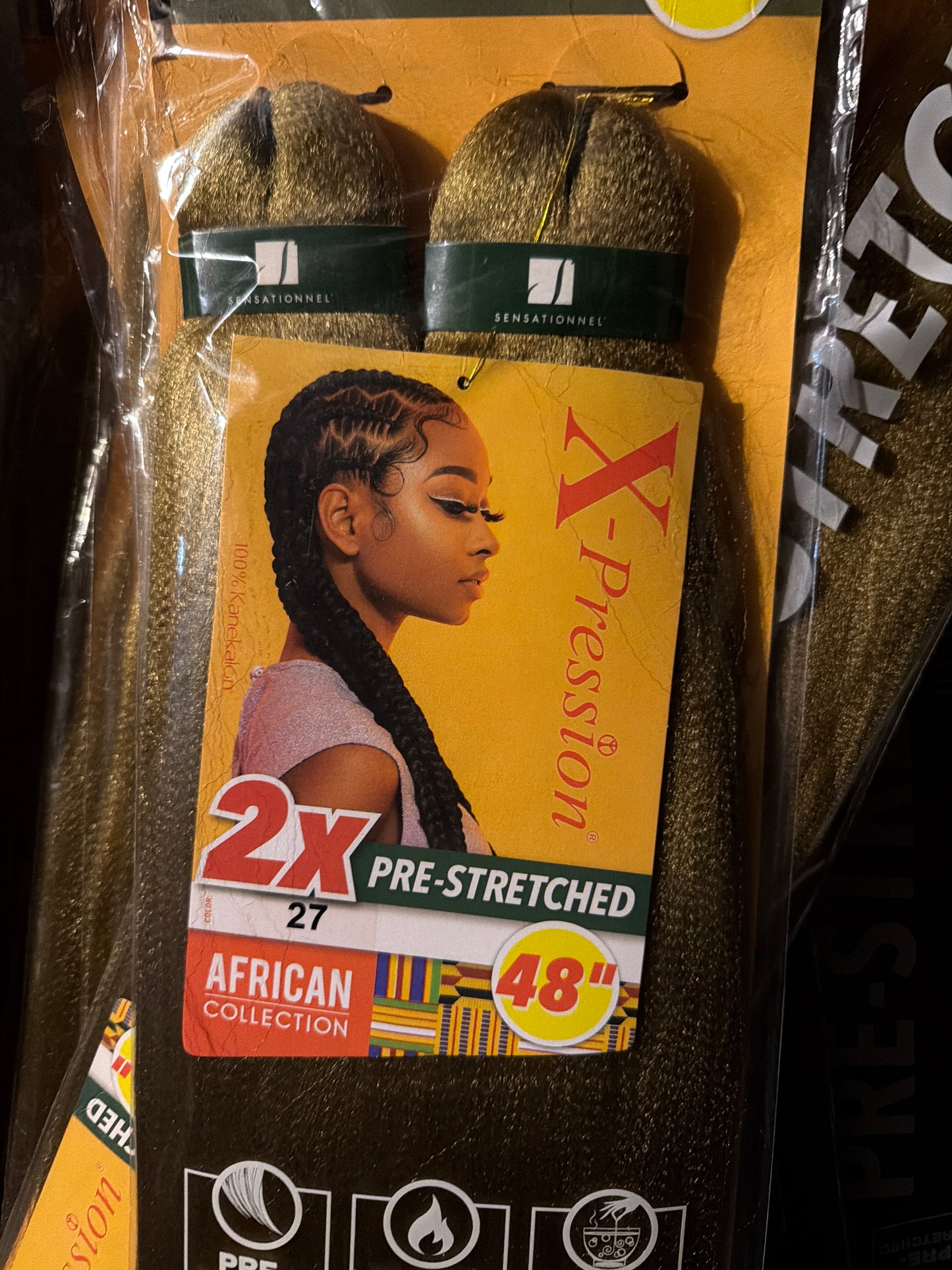 Sensationnel X-Pression African Collection 2X Pre-Stretched Braiding Hair 48” – Color 27