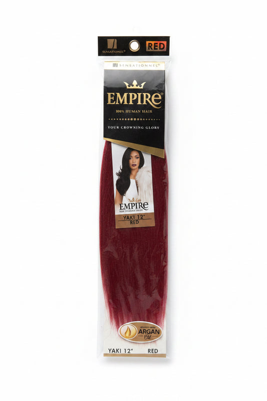SENSATIONAL EMPIRE 100% Human Hair YAKI 12”-color Red-