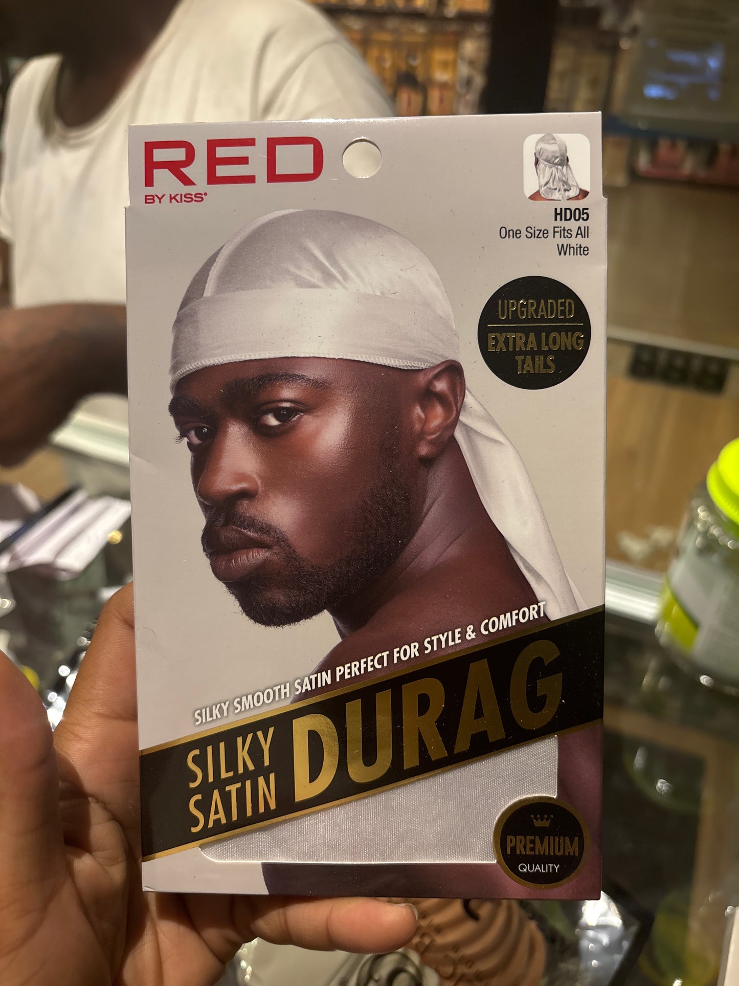 RED BY KISS- Silky Satin Durag -White-