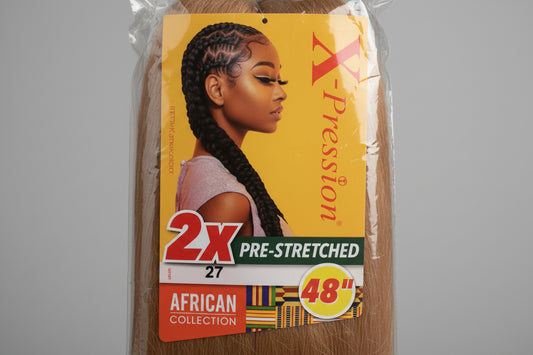X-Pression 2X Pre-Stretched Braiding Hair 48” – Color 27