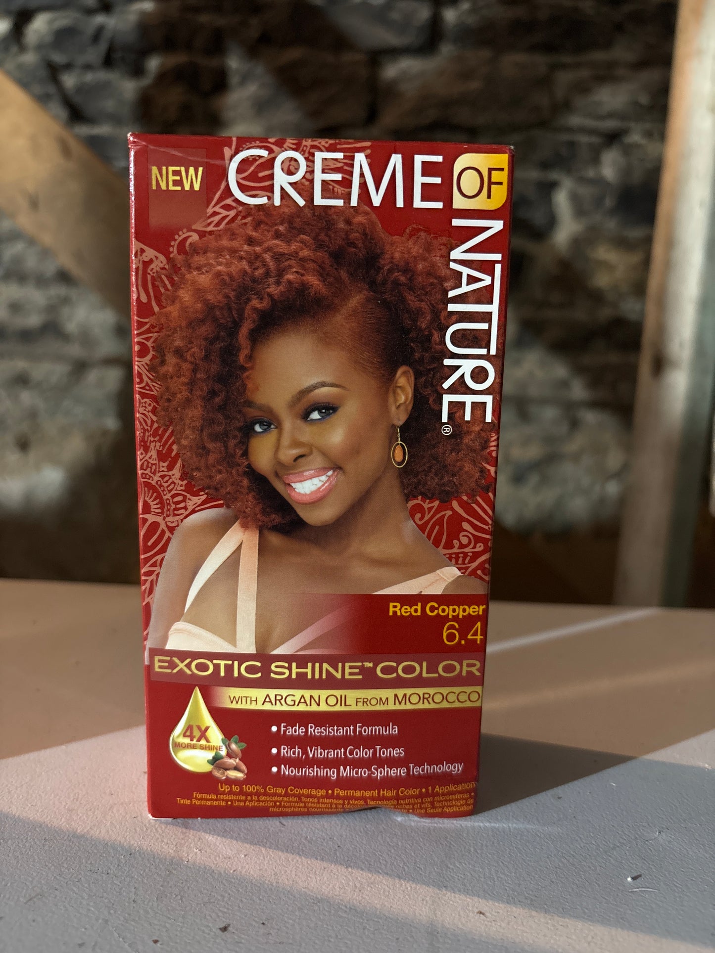CRÈME OF NATURE- Exotic Shine Color w/ Argan Oil-Color Red Copper 6.4-