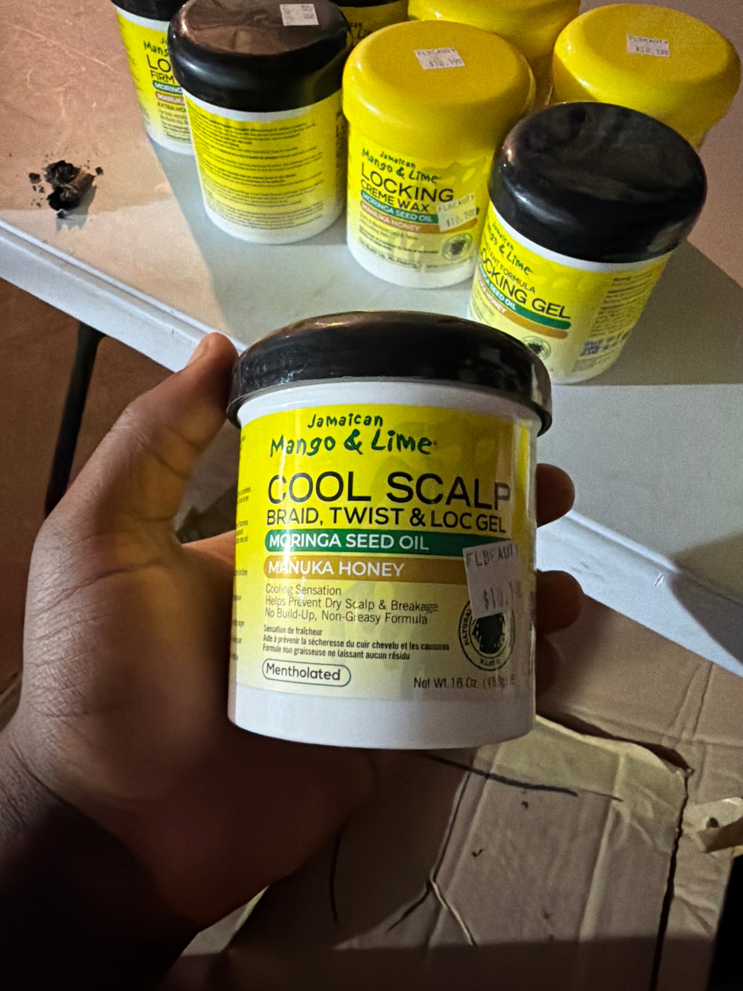 Jamaican Mango & Lime Cool Scalp Braid, Twist & Loc Gel with Moringa Seed Oil & Manuka Honey – Mentholated – 16 oz