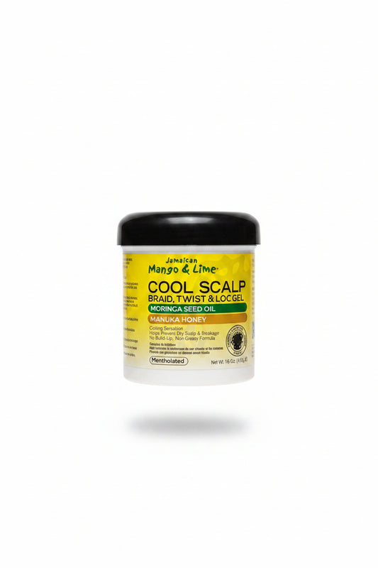 Jamaican Mango & Lime Cool Scalp Braid, Twist & Loc Gel with Moringa Seed Oil & Manuka Honey – Mentholated – 16 oz