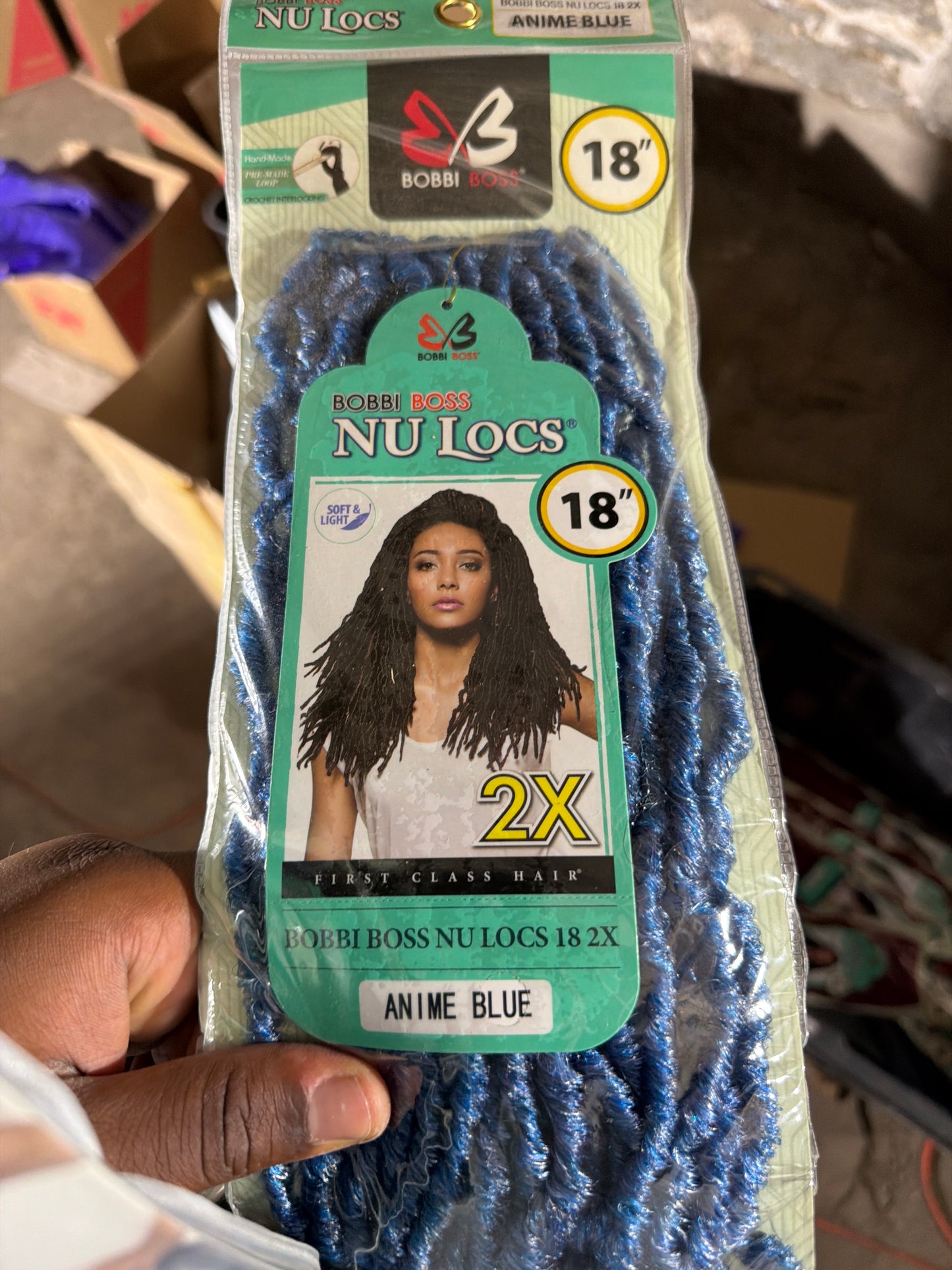 Bobbi Boss Nu Locs 18” 2X Synthetic Crochet Hair – T- anime blue