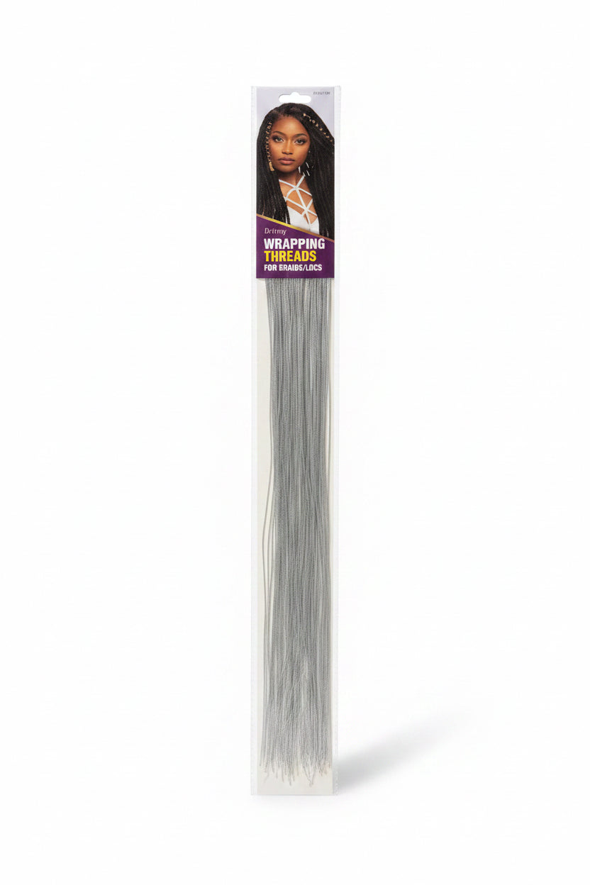 BRITTNY- Wrapping Threads for Locs/Braids-color Silver-
