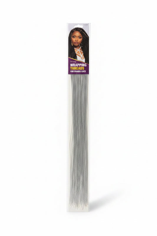 BRITTNY- Wrapping Threads for Locs/Braids-color Silver-