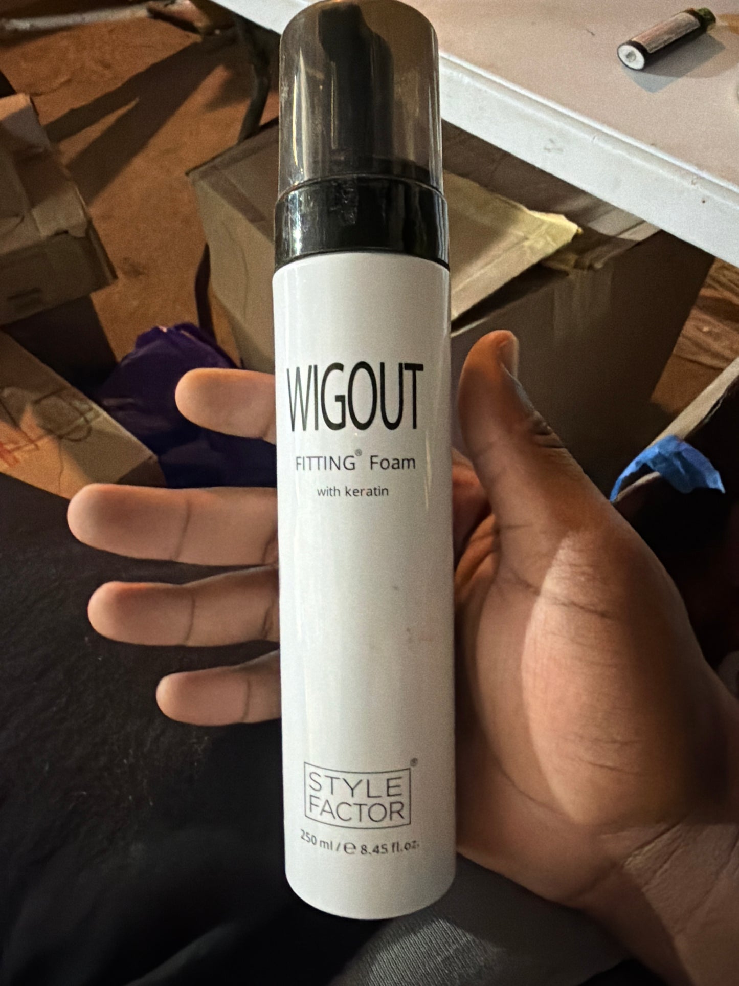 Style Factor Wigout Fitting Foam with Keratin – 8.45 fl oz (250 mL)