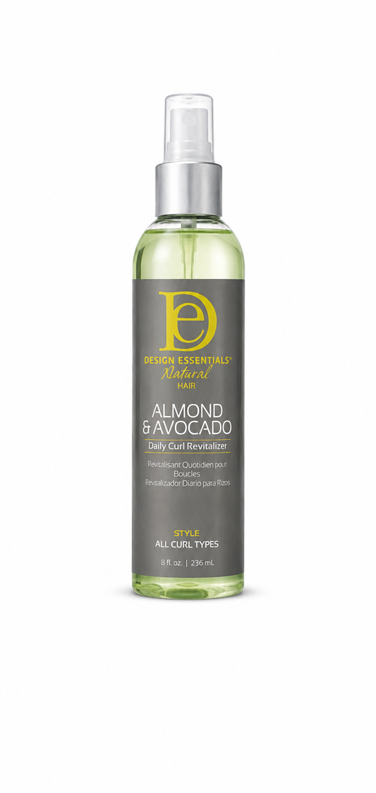 DESIGN ESSENTIALS Natural Hair- ALMOND & AVOCADO Daily Curl Revitalizer 8Fl.oz