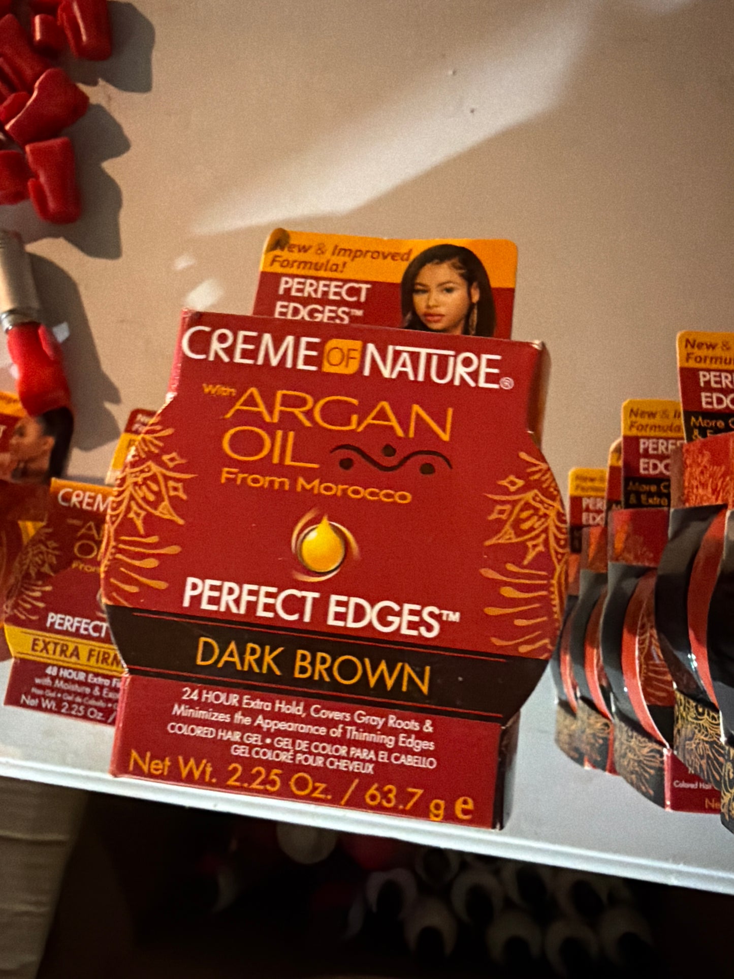 Creme of Nature Argan Oil Perfect Edges Hair Gel – Dark Brown – 2.25 oz