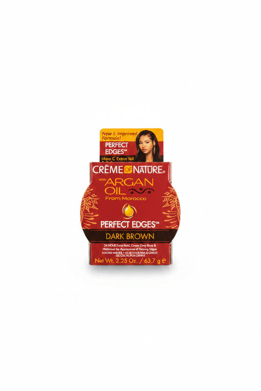 Creme of Nature Argan Oil Perfect Edges Hair Gel – Dark Brown – 2.25 oz
