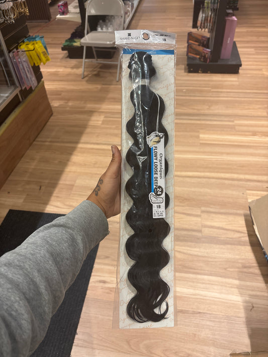 Shake-N-Go- Organique Flowy Loose Deep 24”-Color 1B-