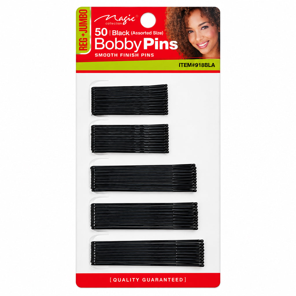MAGIC- Reg+Jumbo 50 Black Bobby Pins