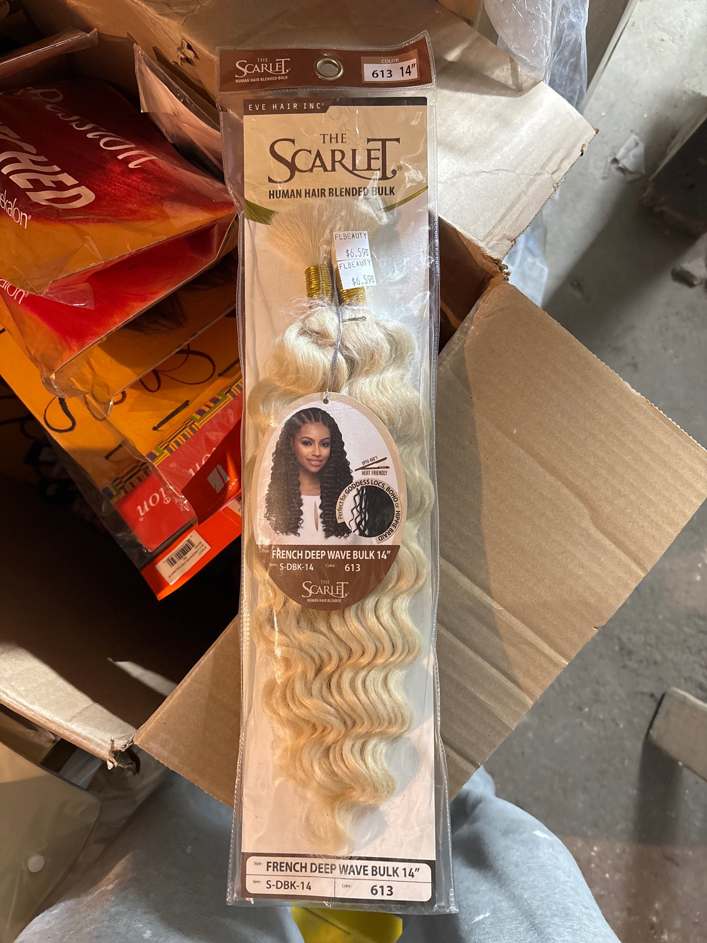 The Scarlet Human Hair Blend FRENCH DEEP WAVE BULK 14”